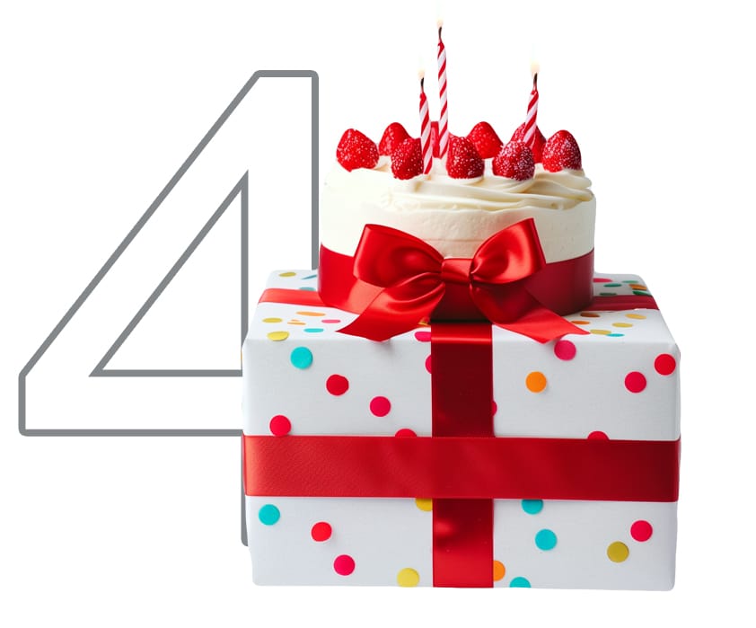 Gift box with birthday cake nr 4