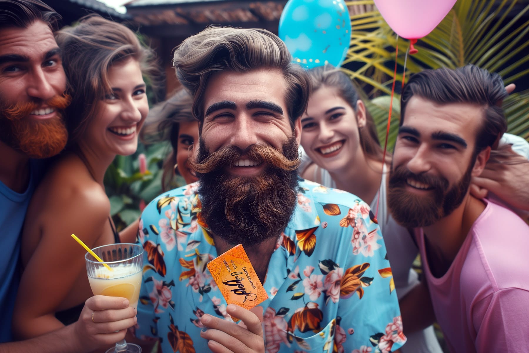 Birthday celebration with friends and gift card